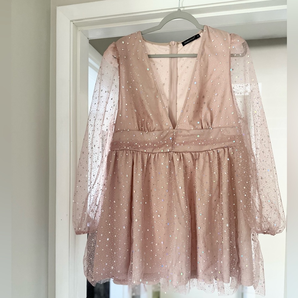 Dusty Pink Sparkle Dress 2XL- WORN ONCE